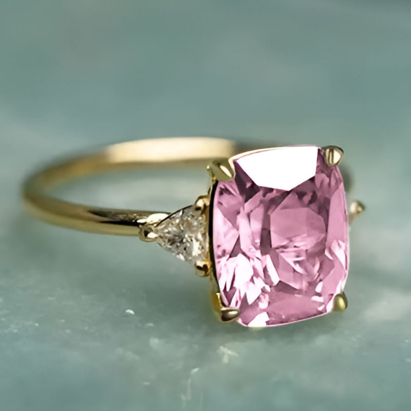 Vintage Pink Bright Zirconia Ring