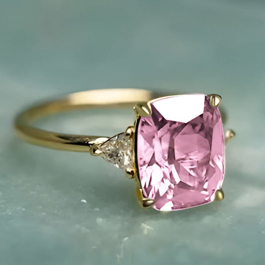 Vintage Pink Bright Zirconia Ring