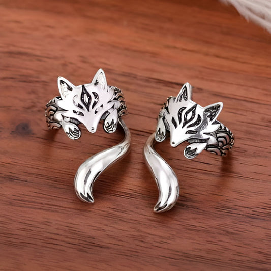 Vintage Fox-Shape Clip Earrings