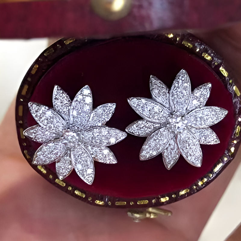 Vintage Flower Stud Earrings