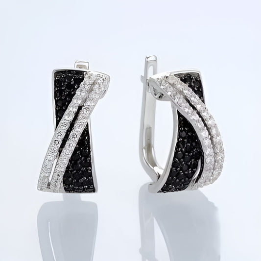 Vintage Black Hoop Earrings