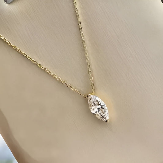 Vintage Crystal Pendant Necklace