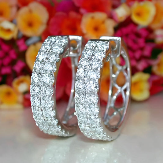 Silver Lady Hoop Earrings