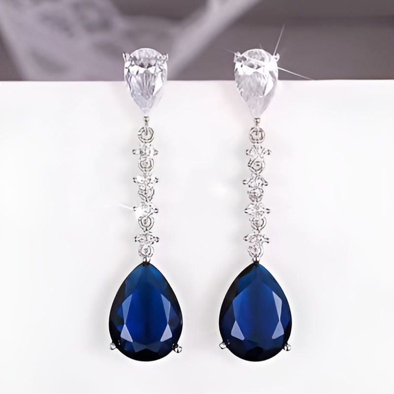 Vintage Blue Waterdrop Earrings