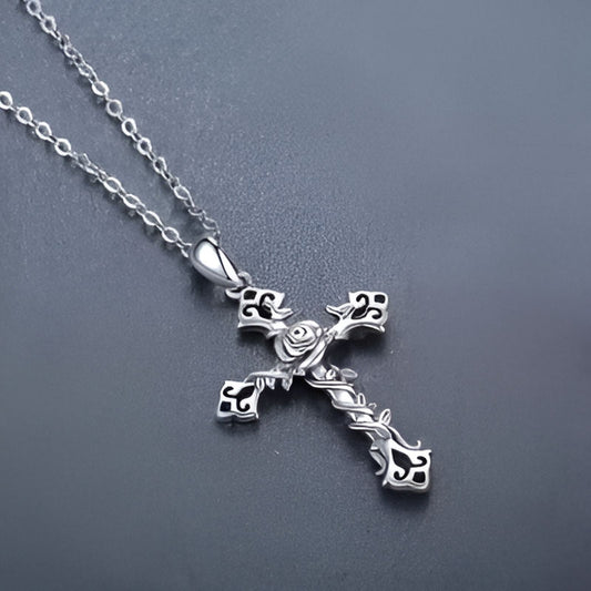 Vintage Cross Pendant Necklace