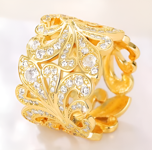 Gold Hollow Band Ring