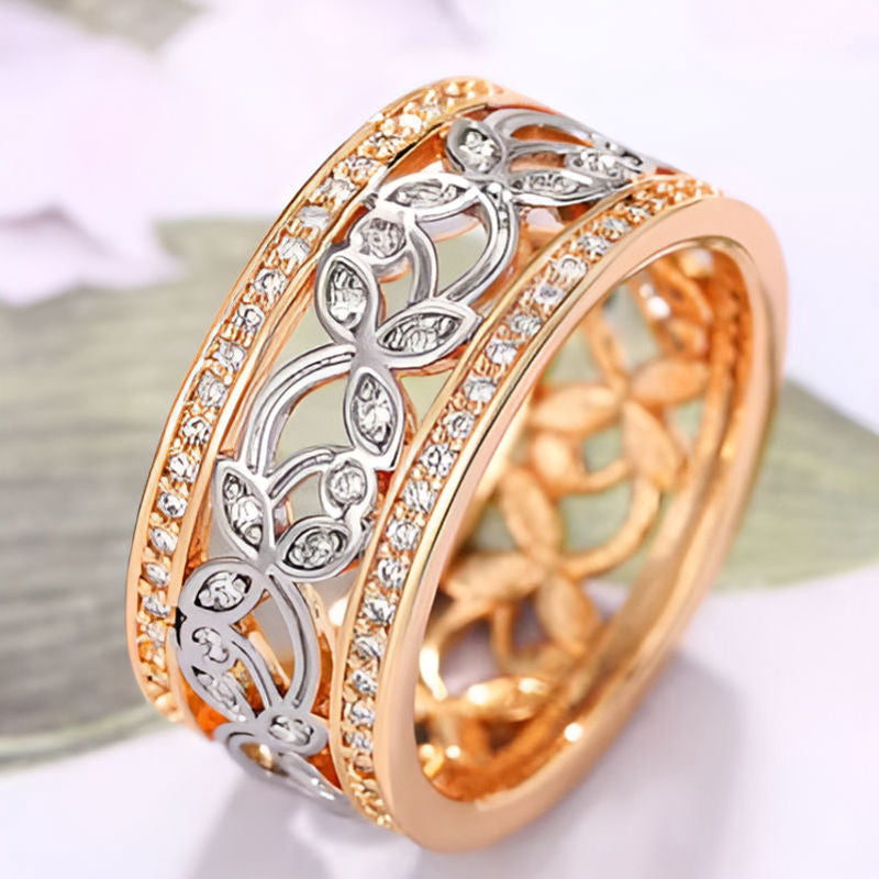 Vintage Pink Hollow Band Ring