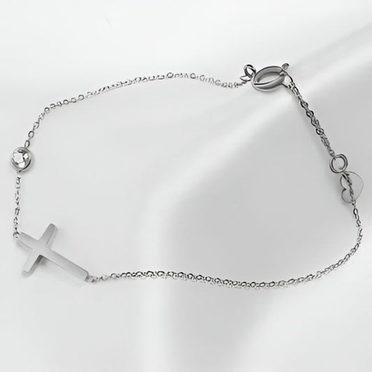 Silver Cross Bracelet