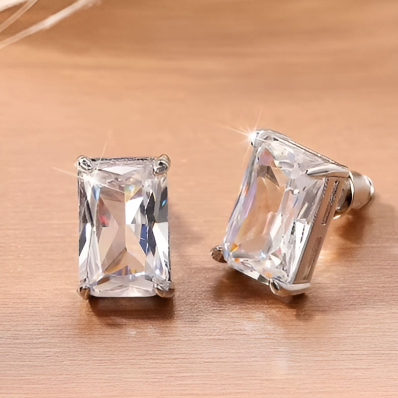 Vintage Geometric Shaped Stud Earrings