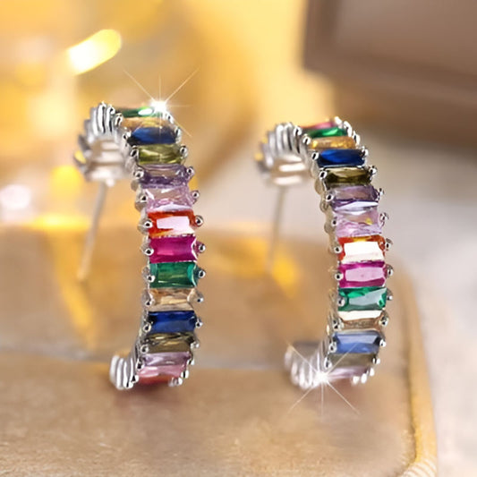 Vintage Bright Multicolored Earrings