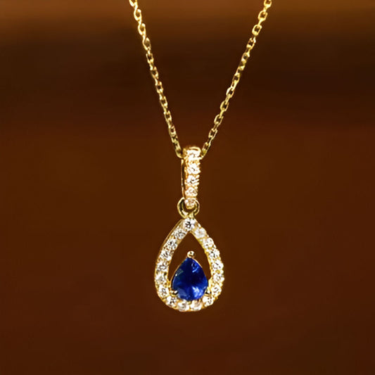 Vintage Charms Waterdrop Pendant Necklace