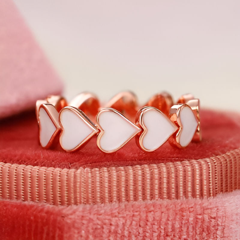 Vintage Heart Enamel Ring