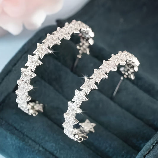 Vintage Star Hoop Earrings