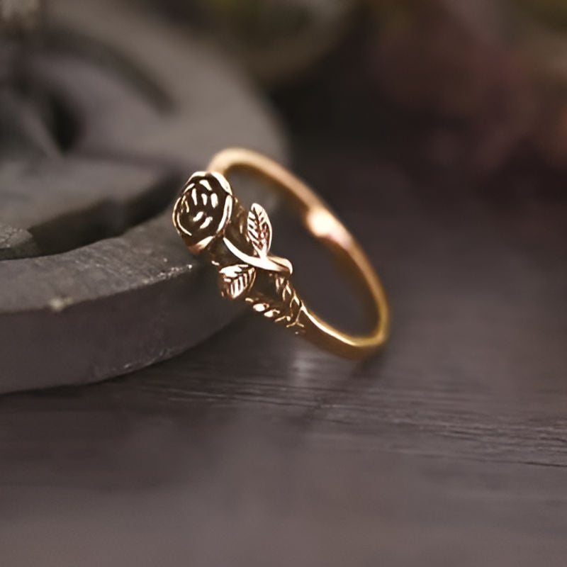 Vintage Gold Rose Ring