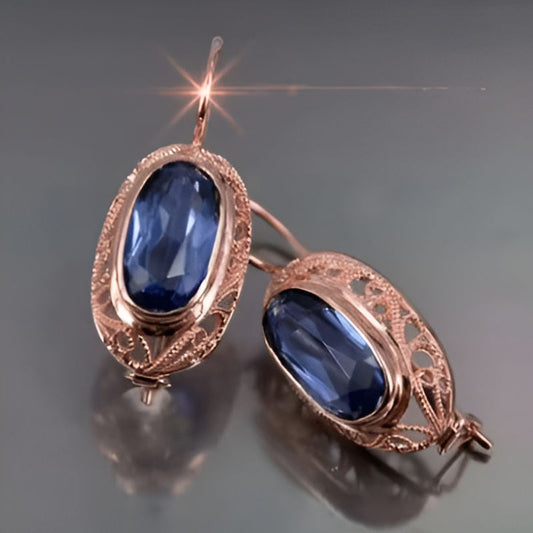 Elegant Blue Dangle Earrings