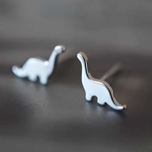 Silver Ancient Dinosaur Earrings
