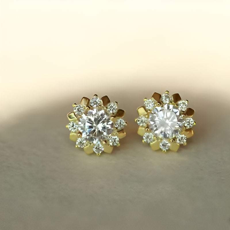 Vintage Chic Flower Earrings
