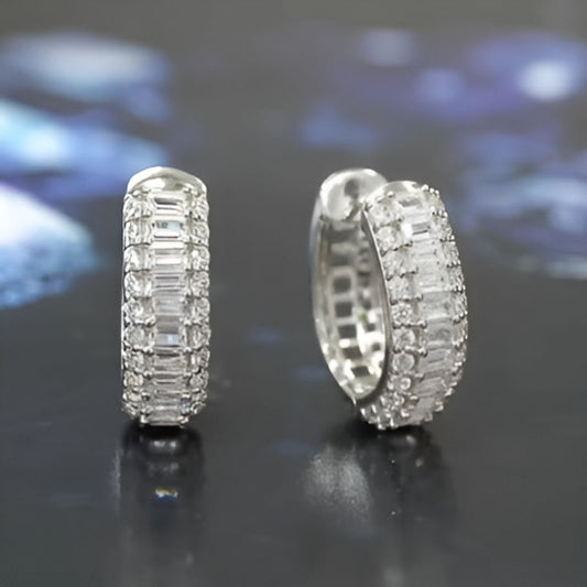 Vintage Sparkling Circle Earrings