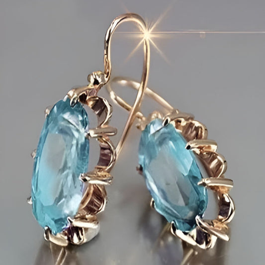 Vintage Green Zirconia Earrings