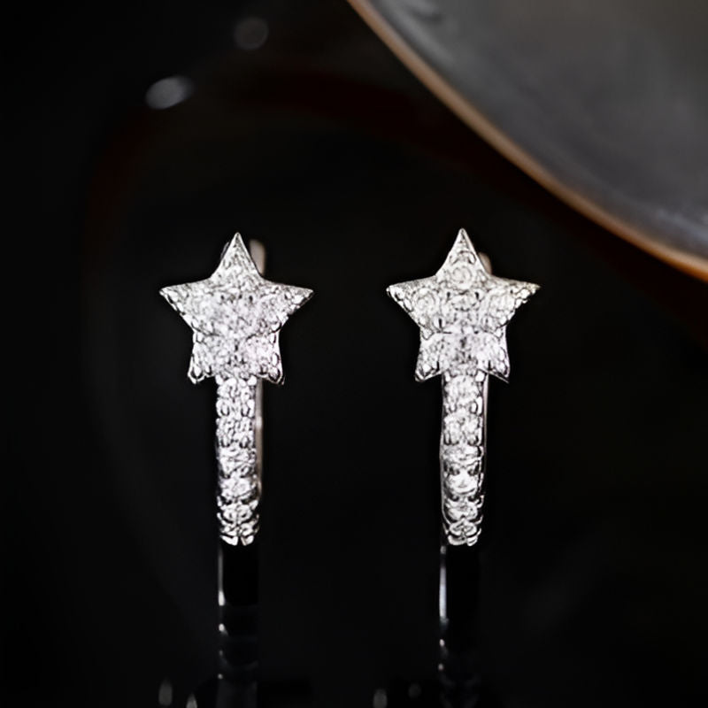 Vintage Star Hoop Earrings