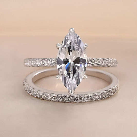 Vintage Exquisite Crystal Set Ring