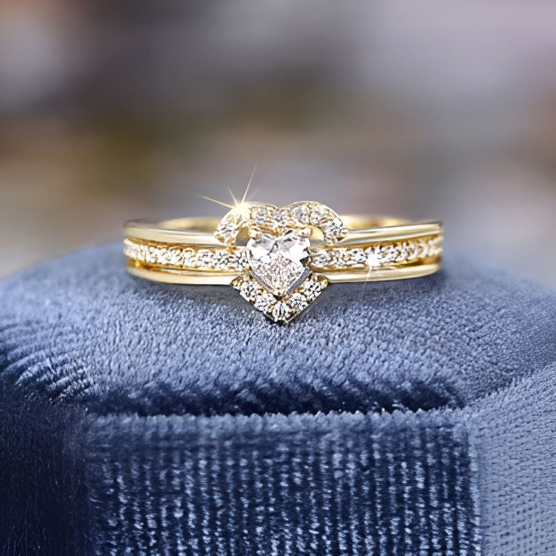 Gold Fashion Heart Ring