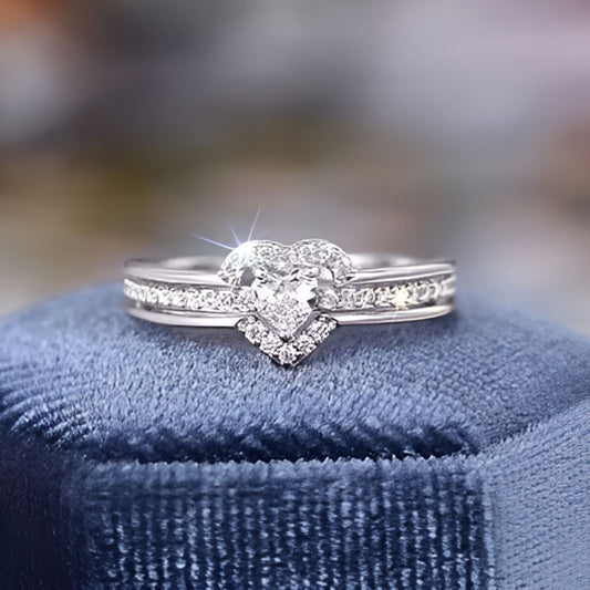 Silver Fashion Heart Ring