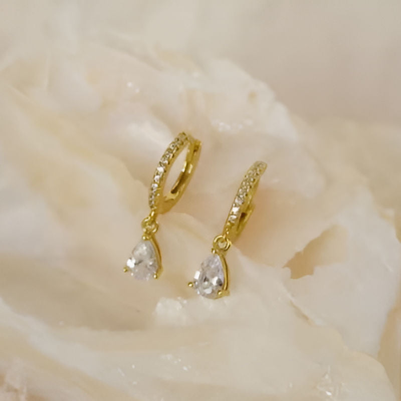 Vintage Waterdrop Cubic Zircon Earrings