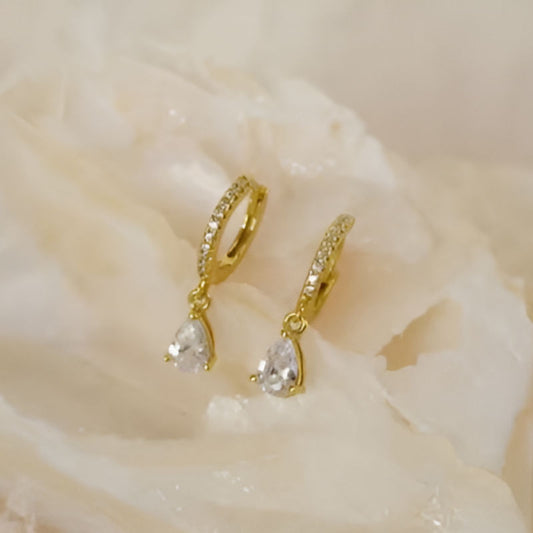 Vintage Waterdrop Cubic Zircon Earrings