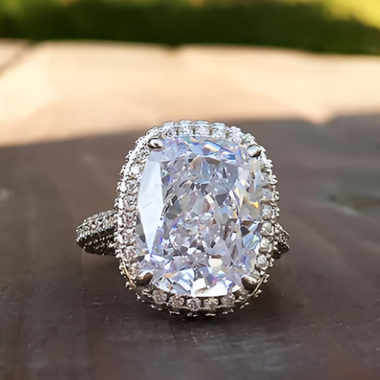 Vintage Big Crystal Ring