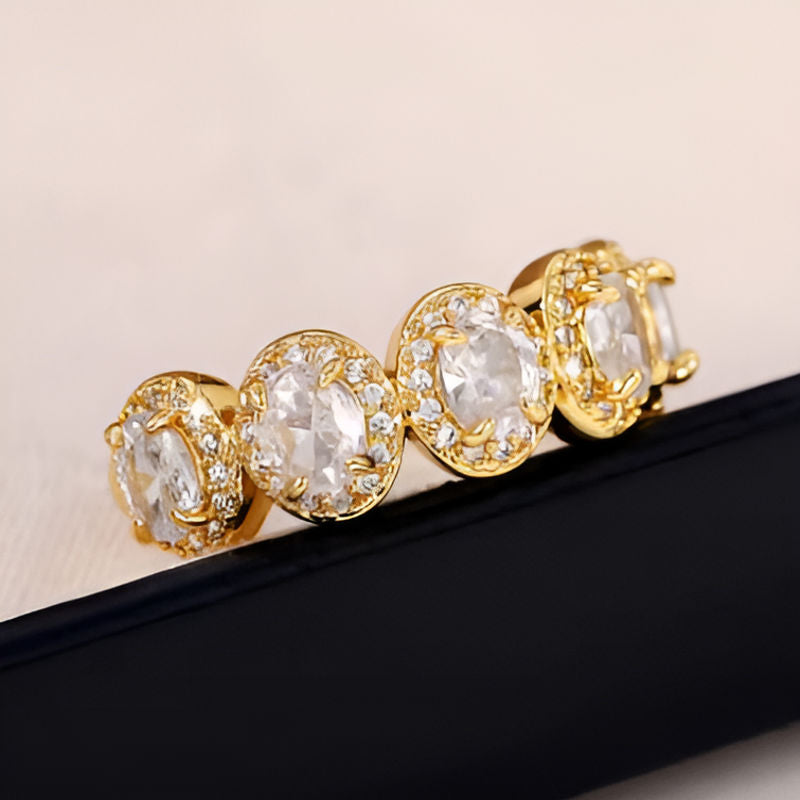 Elegant Oval Cubic Zirconia Ring