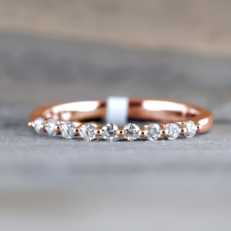 Vintage Pink Dazzling Cubic Zirconia Ring