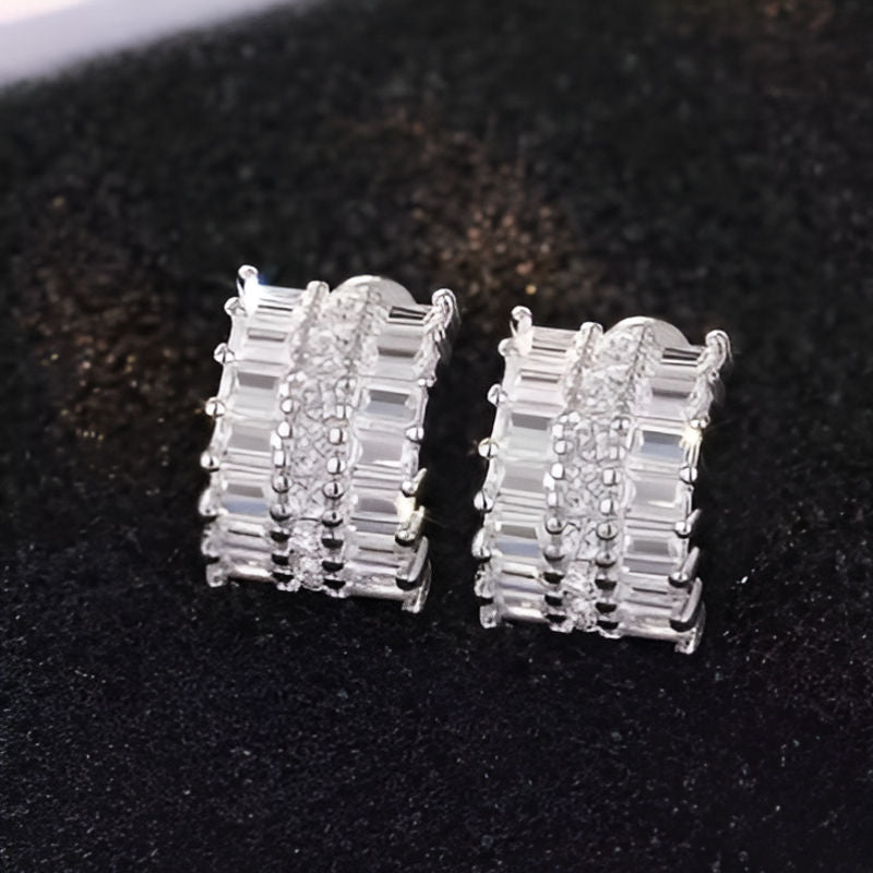 Vintage Brilliant Semi-Circular Earrings