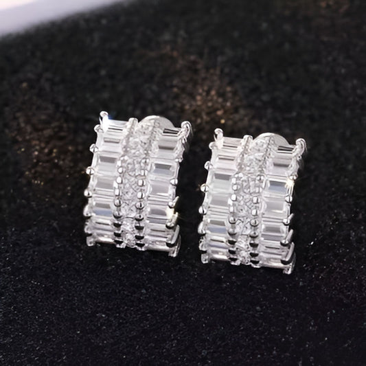 Vintage Brilliant Semi-Circular Earrings