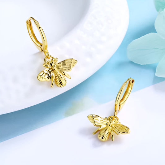 Vintage Chic Bee Drop Earrings