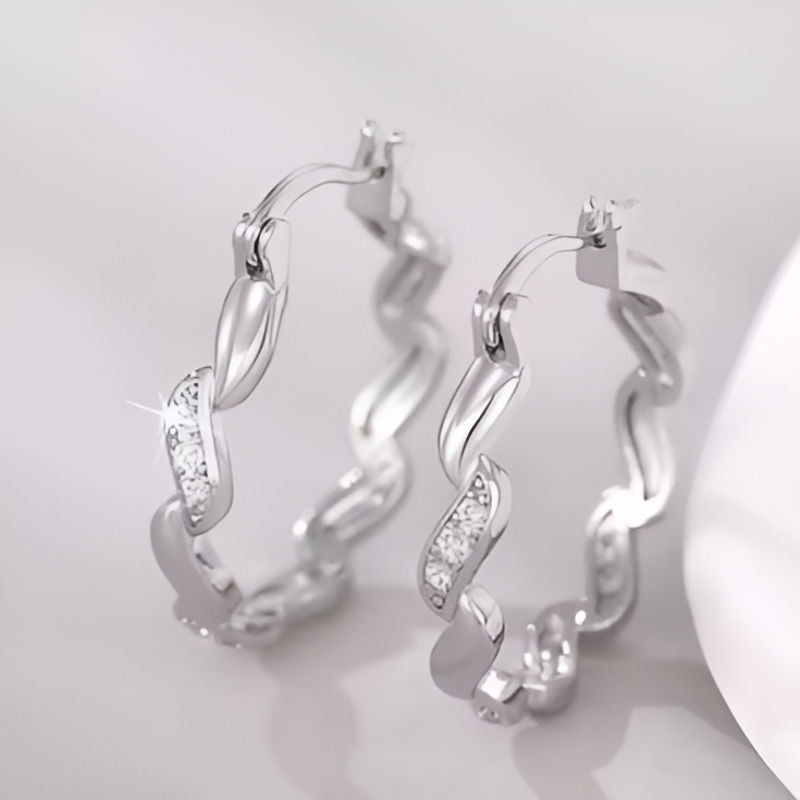 Vintage Twist Hoop Earrings