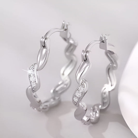 Vintage Twist Hoop Earrings