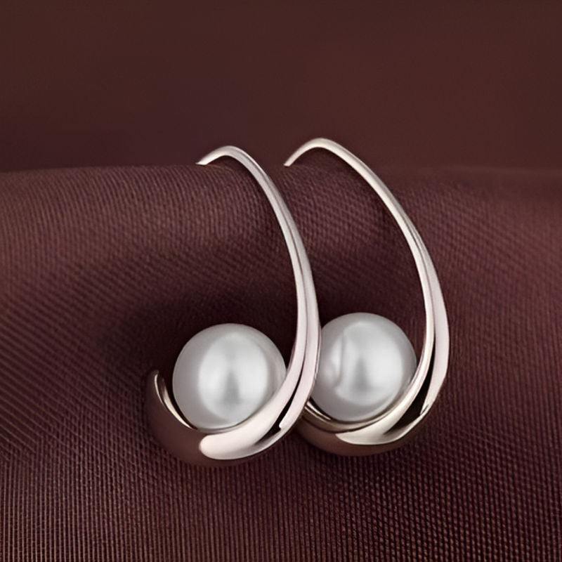 Elegant Imitation Pearl Drop Earrings
