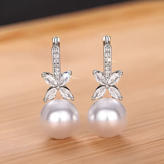 Elegant Graceful Imitation Pearl Earrings
