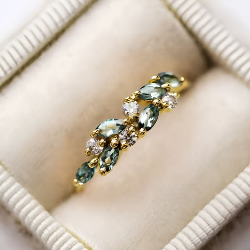 Vintage Inlaid Light Blue Ring