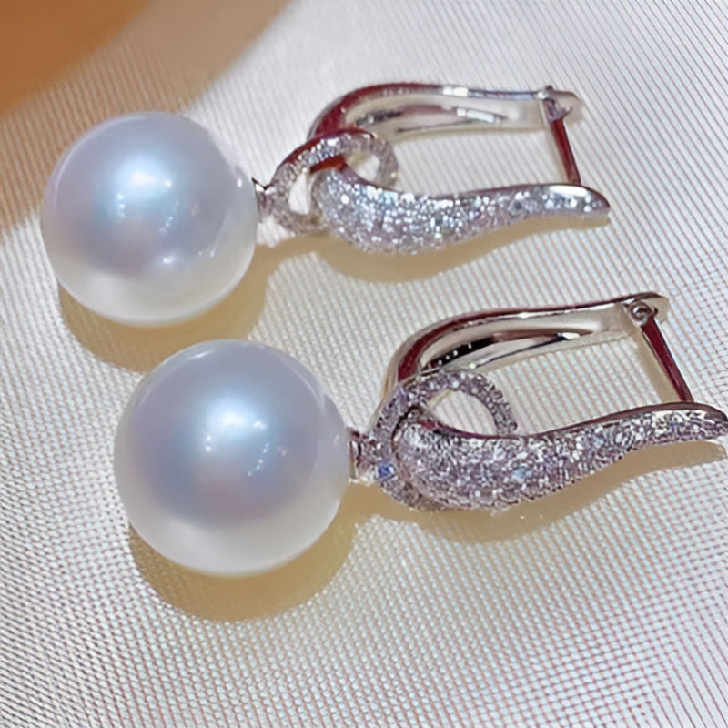 Silver Temperament Simulated Pearl Earrings