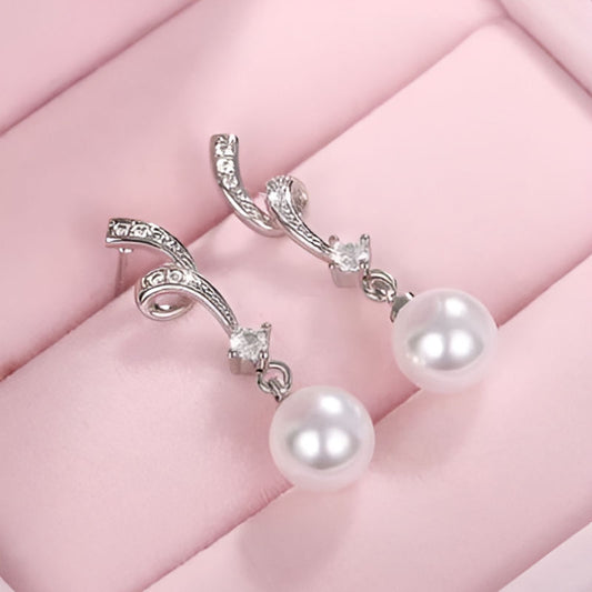Vintage Simulated Pearl Earrings