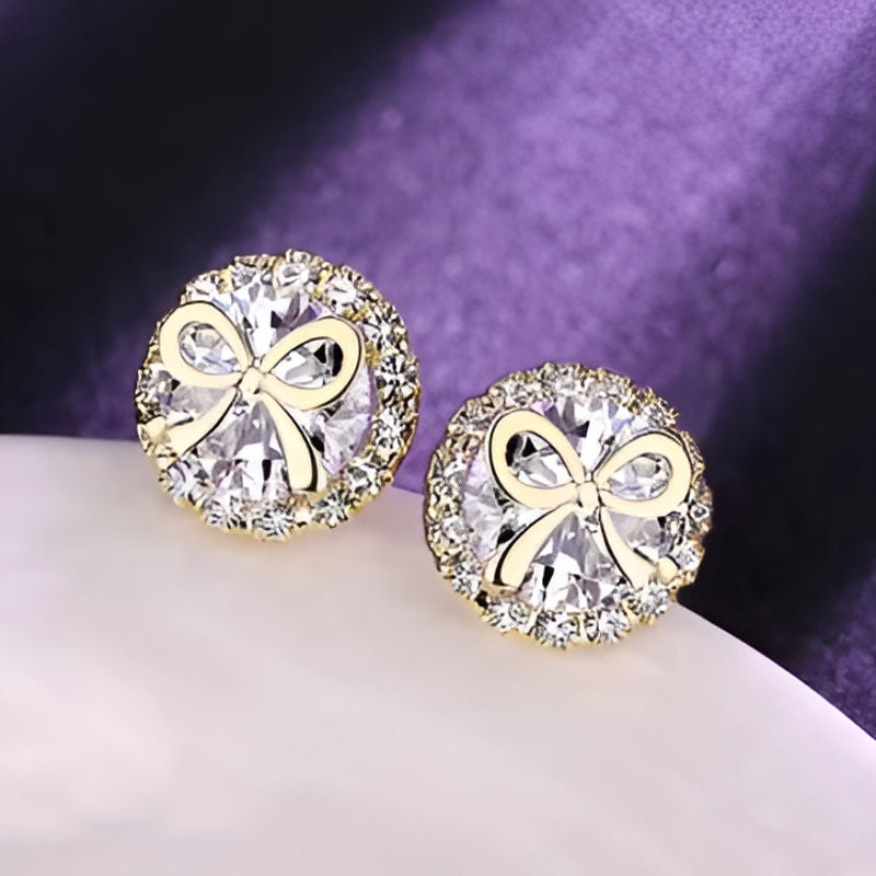 Elegant Sweet Bowknot Stud Earrings