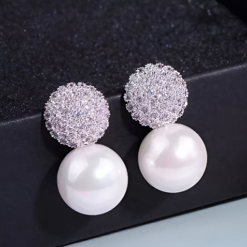 Vintage Temperament Imitation Pearl Earrings
