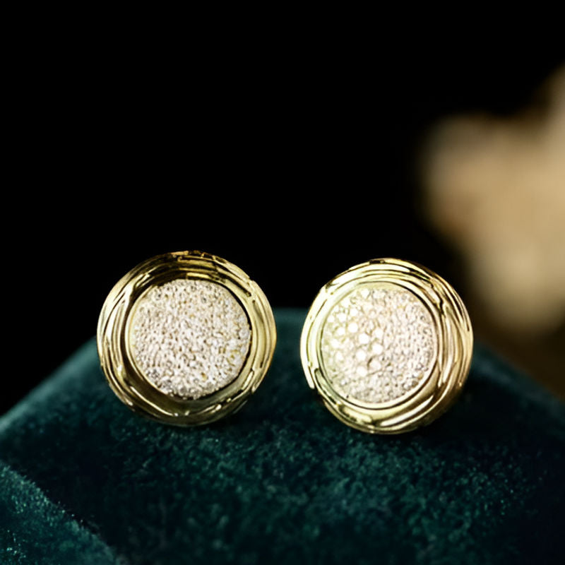 Elegant Round Shape Stud Earrings