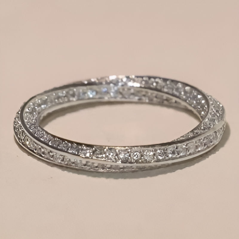 Silver Twist Promise Ring