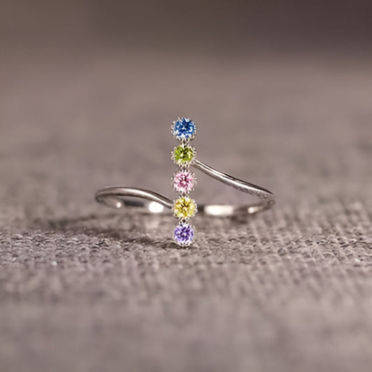 Vintage Colorful Zirconia Ring