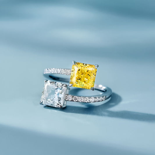 Vintage Yellow Opening Ring