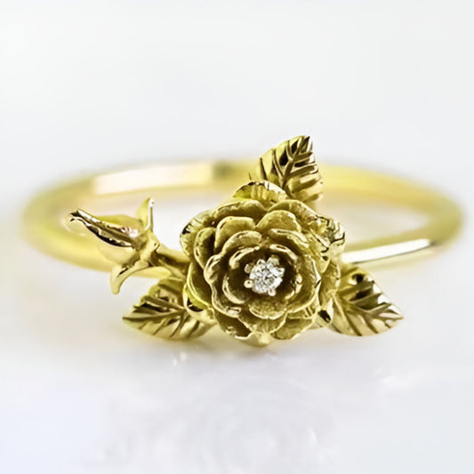 Gold Exquisite Flower Ring