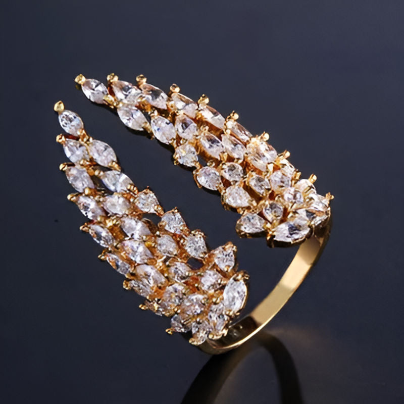 Gold Angel Wing Opening Ring